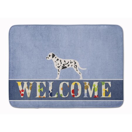 Carolines Treasures Dalmatian Welcome Machine Washable Memory Foam Mat BB5487RUG
